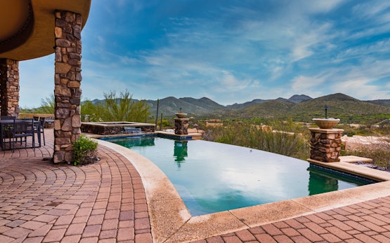 Sunbeam | Elegant, Private Desert Home w/ Infinity Pool, Spa & View