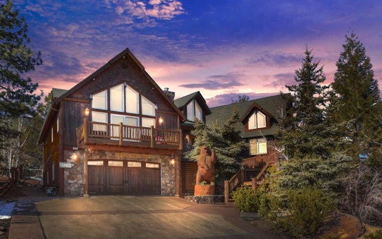 Mighty Bear Manor | Elevated Cabin w/ Pine Tree Views, Hot Tub & Pool Table